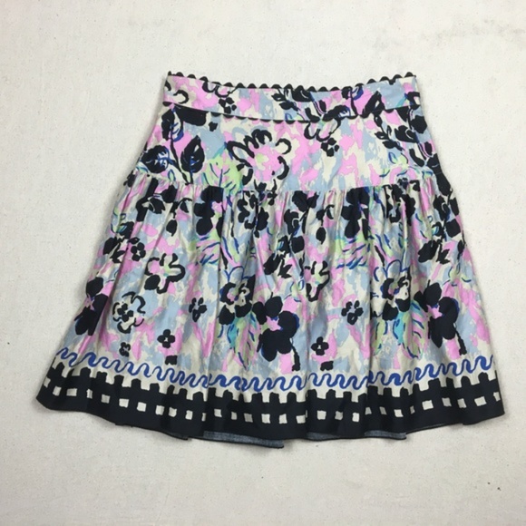 🌟HP🌟🧚‍♀️Anthropologie Anna Sui Pleated Floral Skirt EUC - Picture 3 of 6